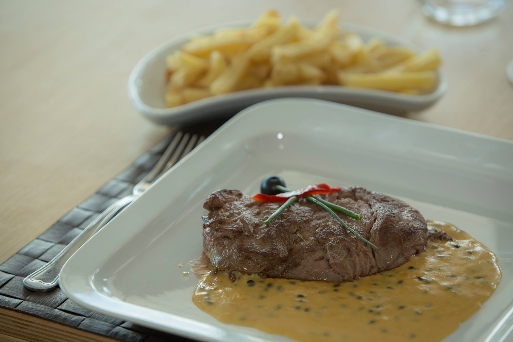 Bife do restaurante Associação Agrícola